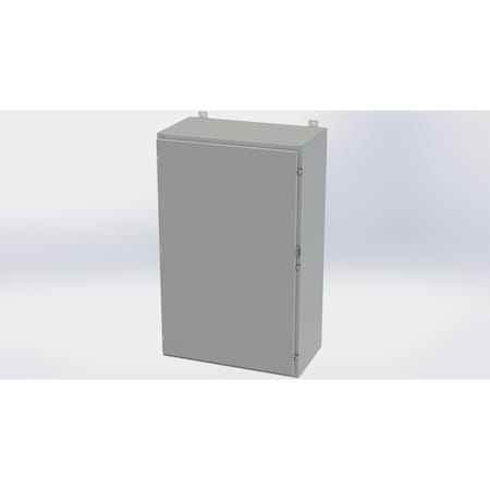 Saginaw Control & Engineering Clamps with Padlock Hasp Electrical Enclosures, 48 in H, 16 in D, 30 in W, NEMA 4, Carbon Steel SCE-48H3016LP